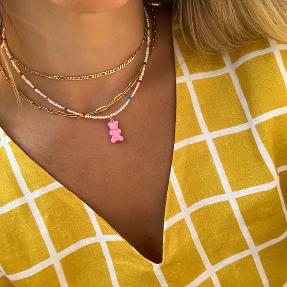 Sold on Etsy ✨ Handmade pearl necklace * bear - Picture 1 of 5